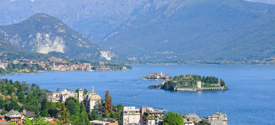  View of Stresa and islands on Lake Maggiore 