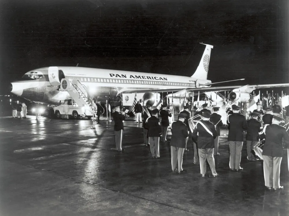 Pan Am Clipper America first transatlantic flight