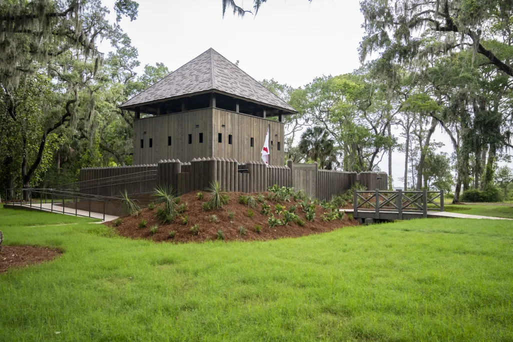reconstruction of 1738 Fort Mose