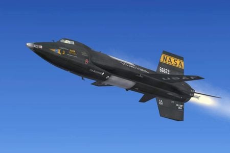 The North American X-15 in flight.