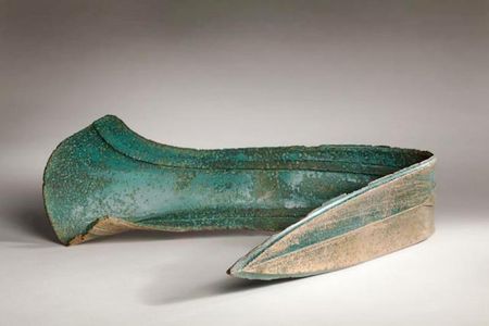 The ancient artifact was found in a field and used as a doorstop for years before being identified as a rare ceremonial dirk. 