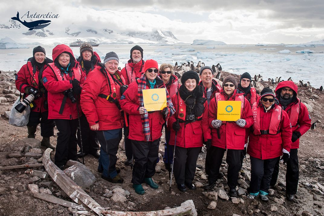 Smithsonian travelers and expert Jim Zimbelman in Antarctica