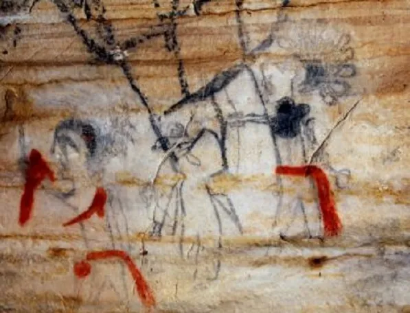 View of art in Picture Cave