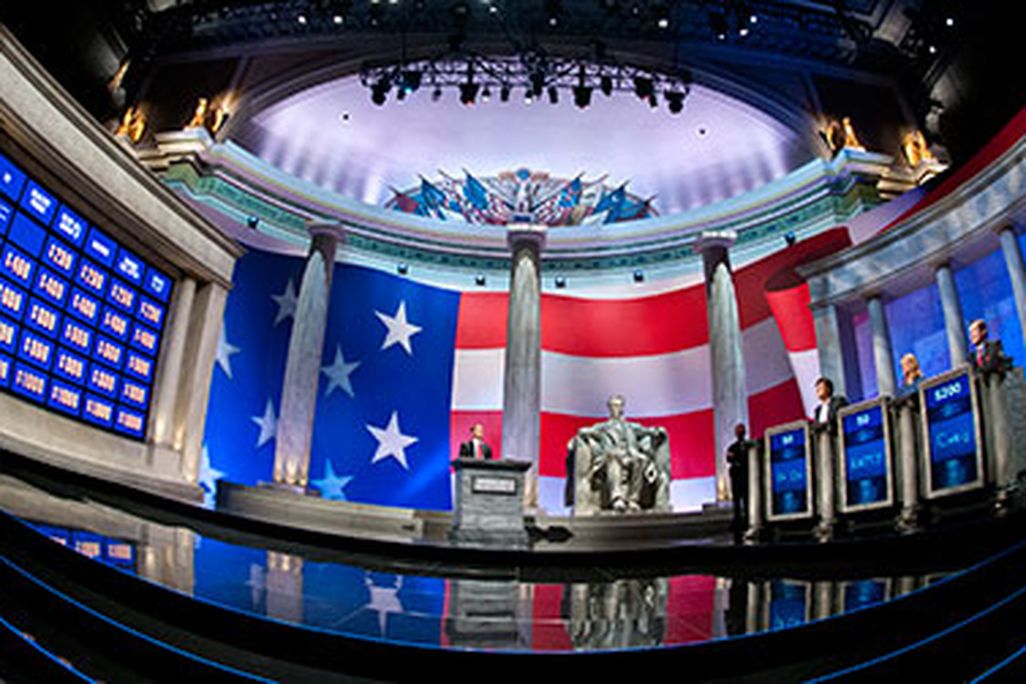 "Jeopardy's" Power Players Week is filmed at Constitution Hall in DC.