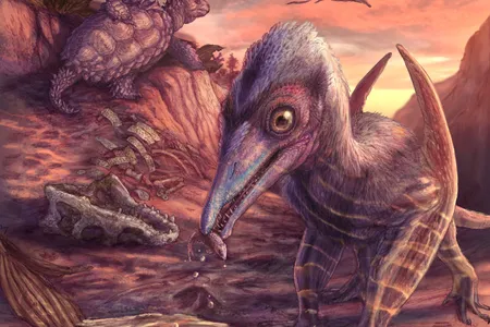 An artist&rsquo;s reconstruction of the fossilized landscape, plants and animals found preserved in a remote bonebed of Arizona&rsquo;s Petrified Forest National Park