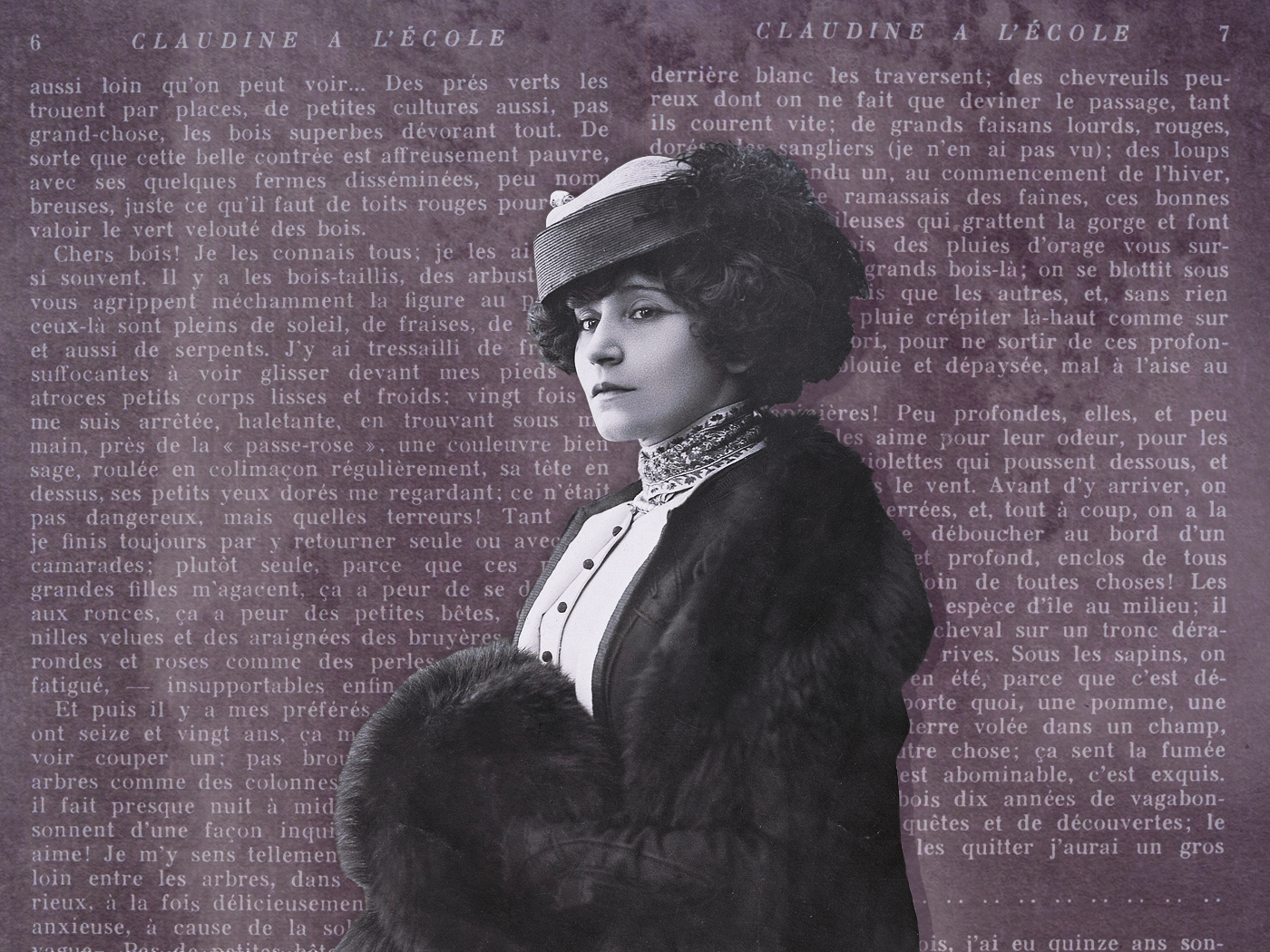 Illustration of the French author Colette