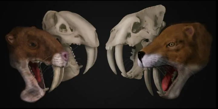 saber-tooth marsupial vs Smilodon