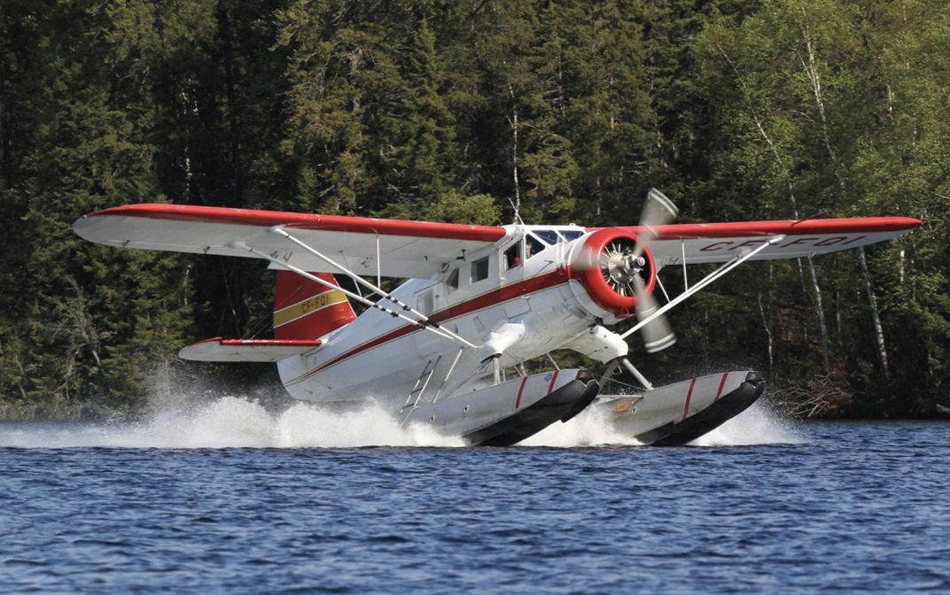 Noorduyn Norseman floatplane in a lake