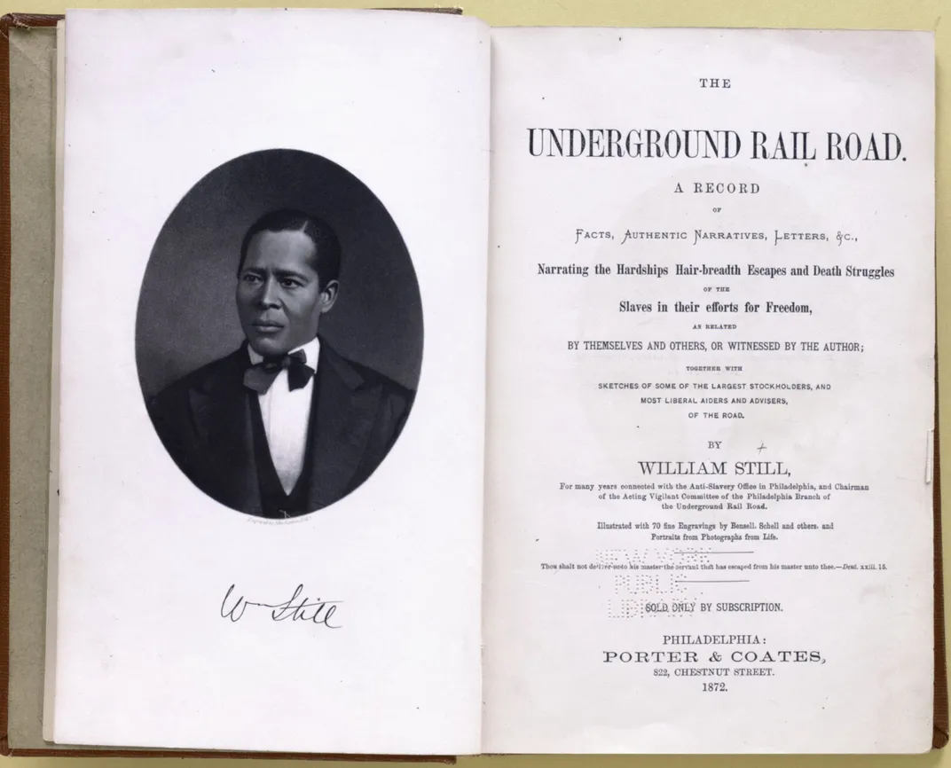 The title page of Still's 1872 book, The Underground Railroad​​​​​​​