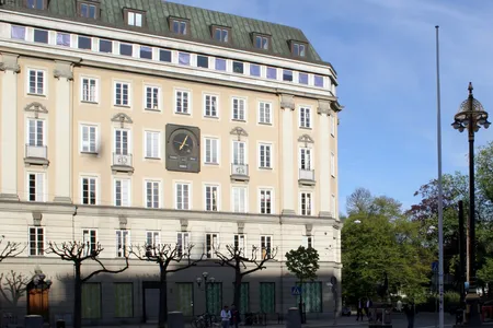 The former bank where four hostages and two robbers spent six days holed up in the vault.