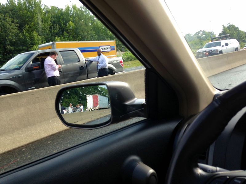 I was driving from PA and the weather was very bad and had a few