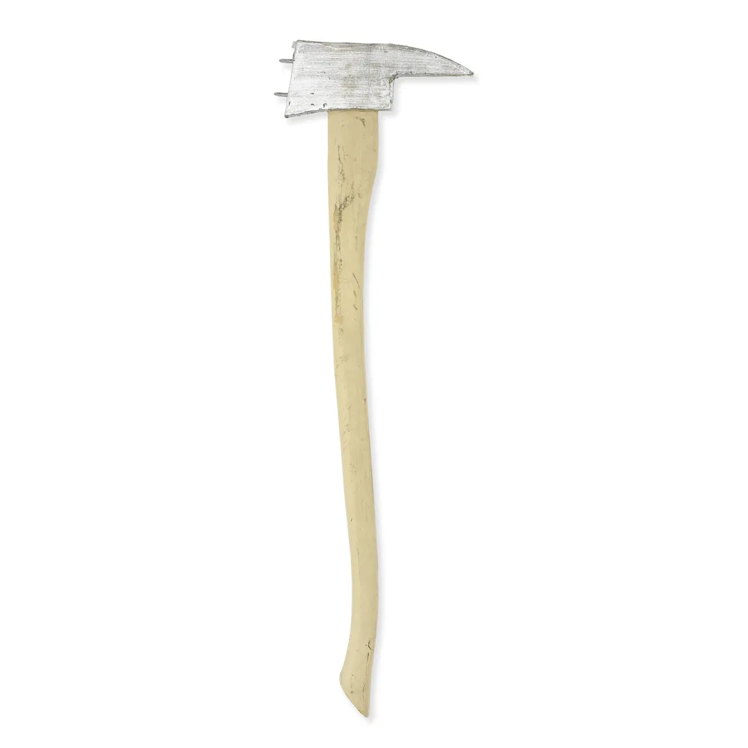An ax against a white background