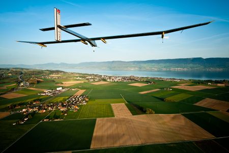 The Solar Impulse 2 in flight