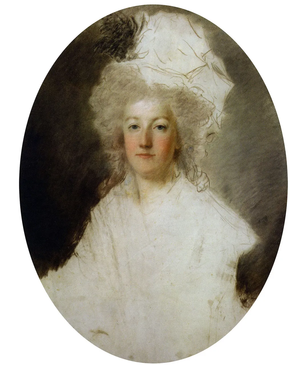 An unfinished portrait of Marie Antoinette by Alexander Kucharsky