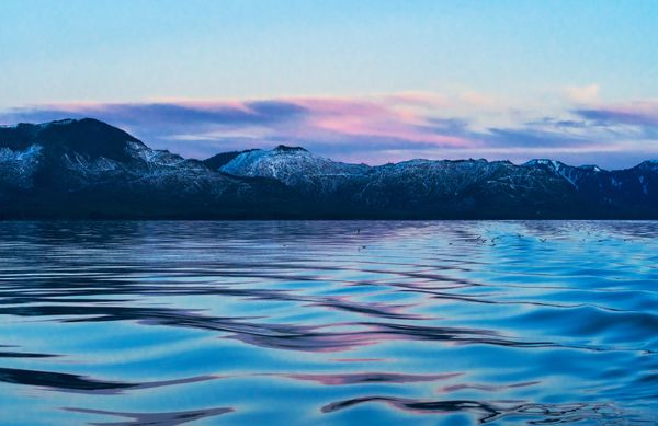 Blue Hour while traveling the waters of Alaska thumbnail