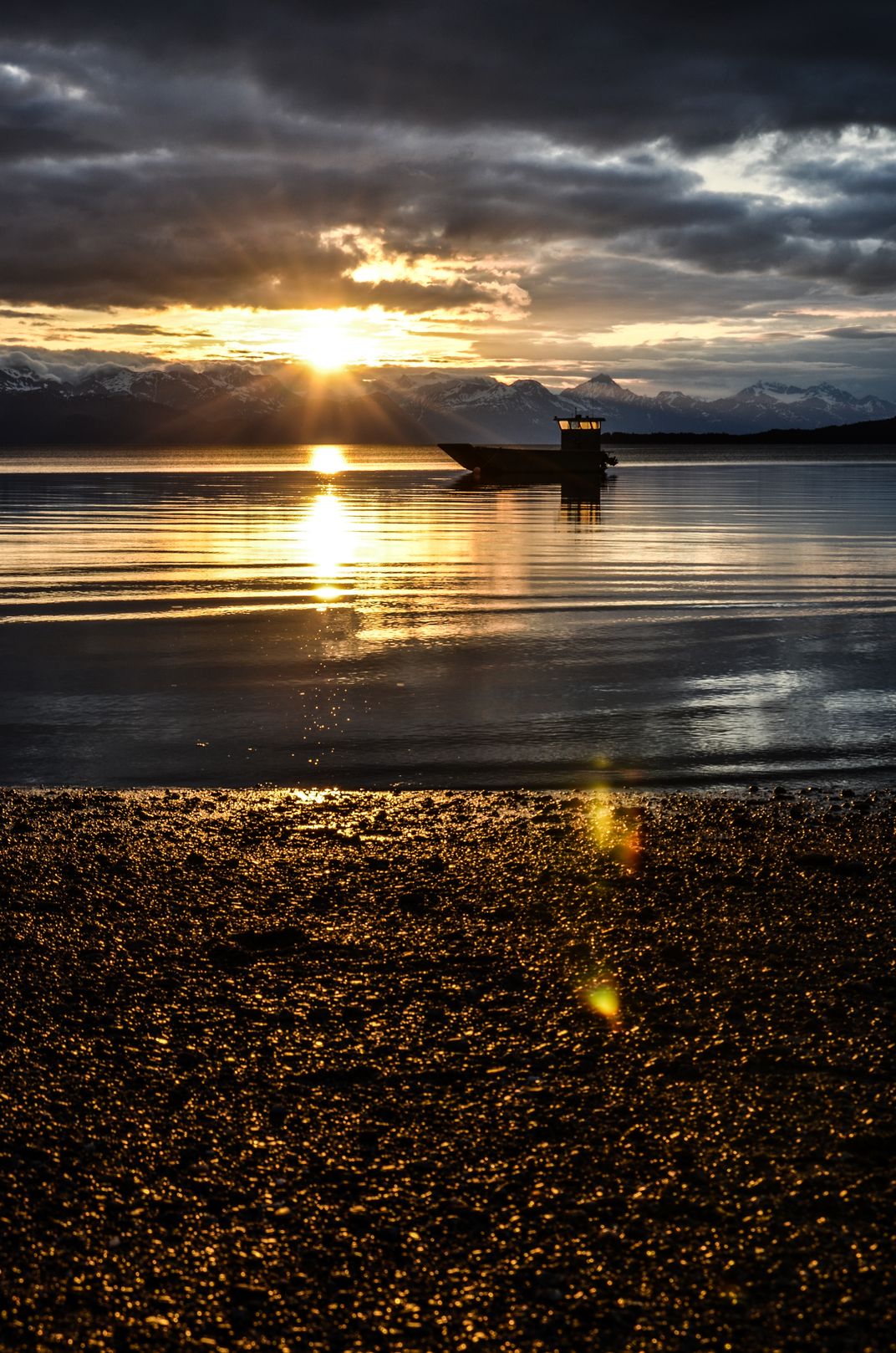 Close to Midnight at Berners Bay, Alaska (Portrait) Smithsonian Photo