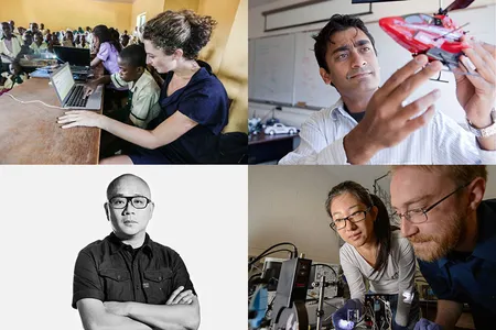 (Clockwise from top left) Katrin Macmillan, Ashutosh Saxena, Richard Lunt and Horace Luke are hard at work on exciting new projects. 
