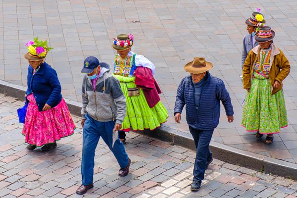 Women with Traditional Dress Walking in Cusco thumbnail
