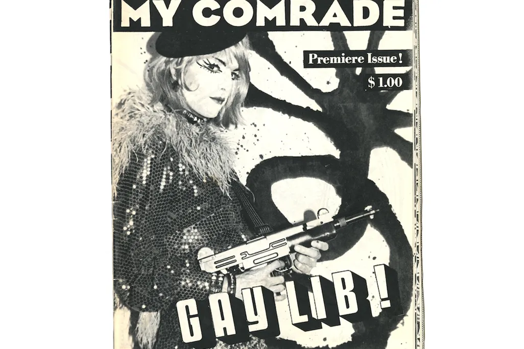 Drag queen holding a gun