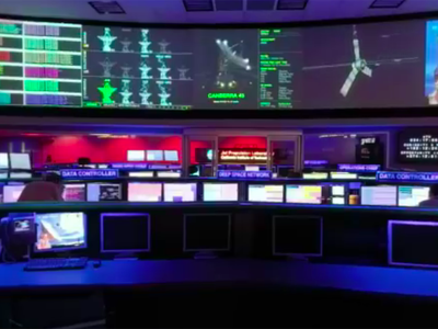 Inside Mission Control at JPL.