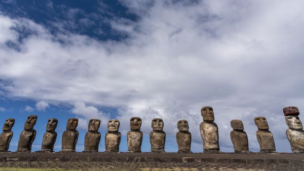 Moai statues on Easter Island. thumbnail