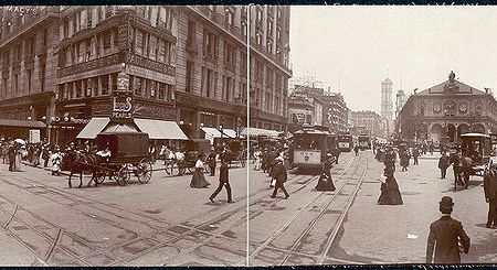 Herald Square circa 1907, when Ida Wood first moved into the Herald Square Hotel.