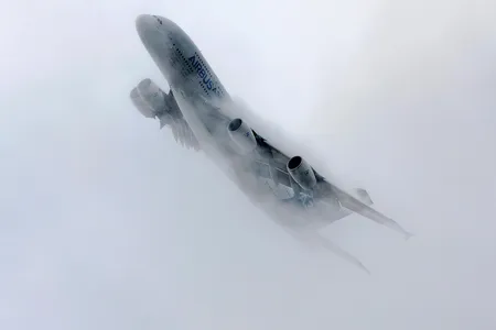 At an airshow near Moscow in 2013, where bad weather grounded most aircraft scheduled to fly, the Airbus A380 showed why it was an international star. 

