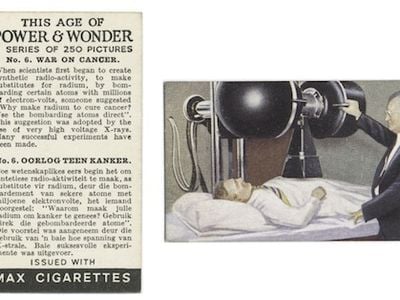 One in a series of 1930s promotional cards for Max Cigarettes
