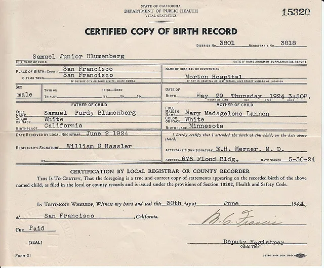 Messiah’s birth certificate (not pictured) will have to be updated if the judge gets her way.