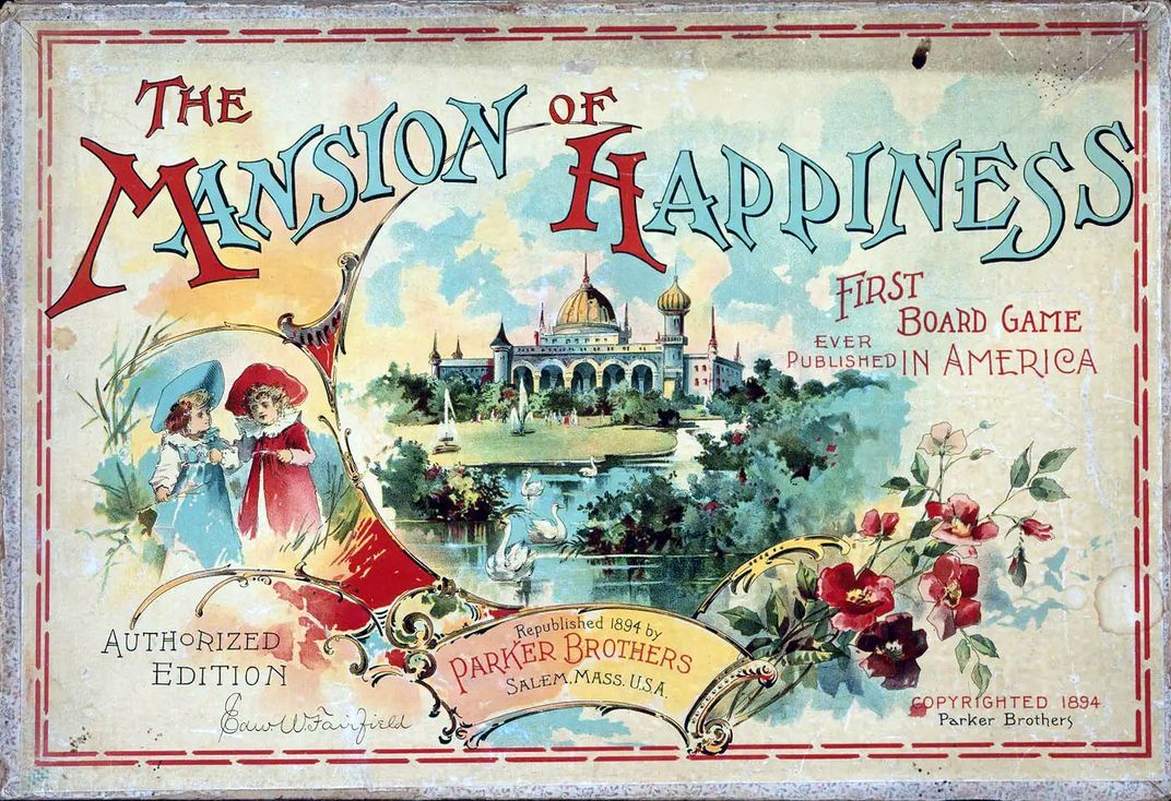 The cover of a later edition of the Mansion of Happiness
