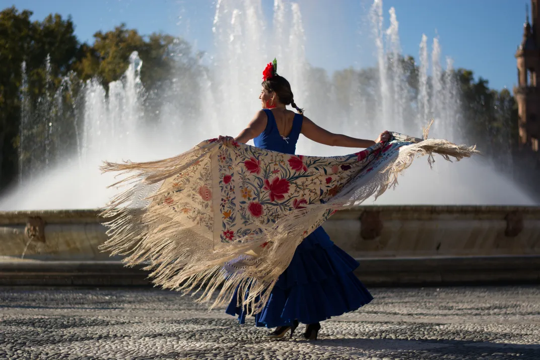 Traditional flamenco dancer