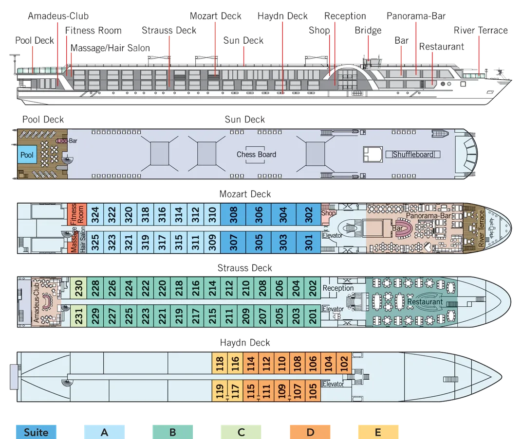 Amadeus Provence deck plan