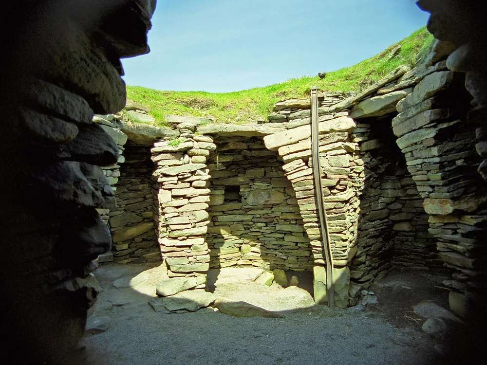 Viking ruins, Jarslhof, Shetland, Scotland