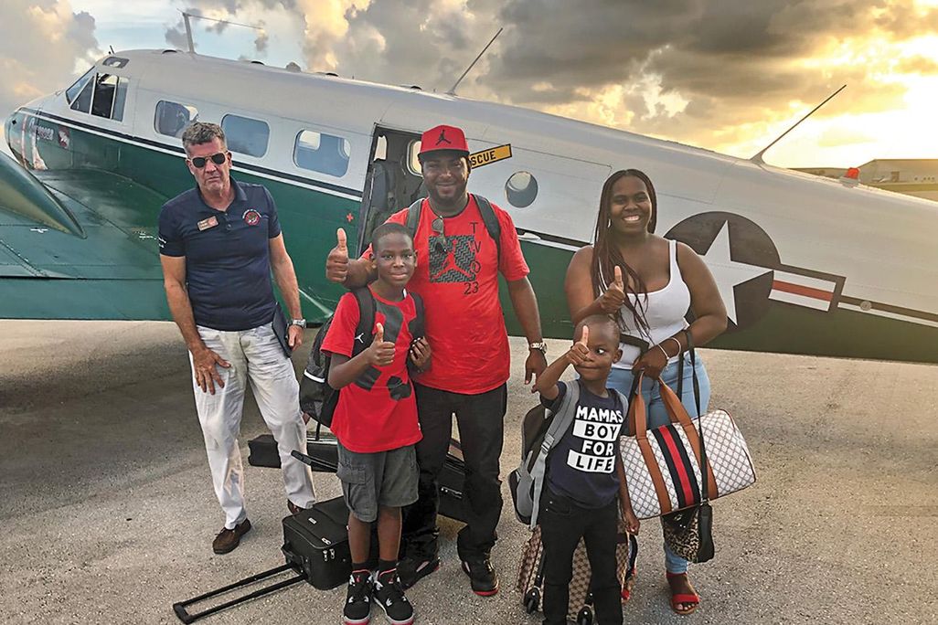 Evacuees from Bahamas