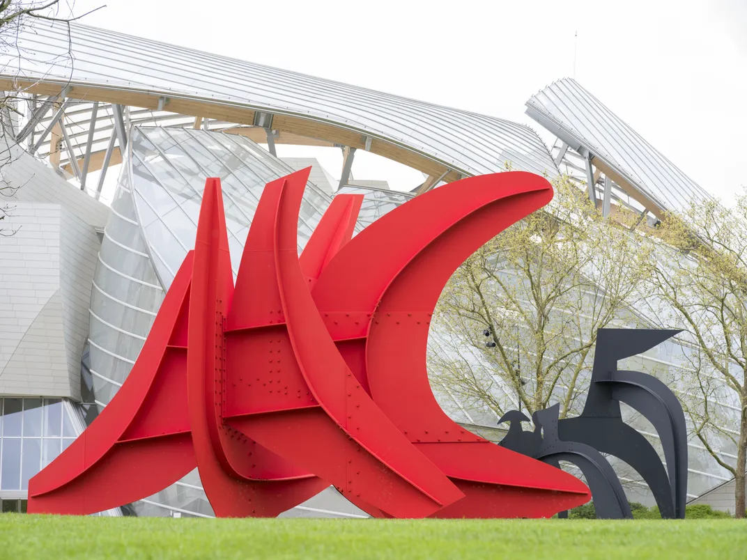 Two of Calder's large-scale sculptures on the museum's lawn