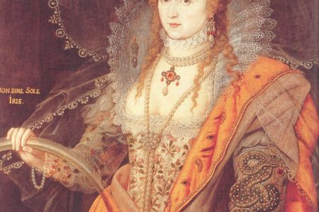 The "Rainbow Portrait" of Queen Elizabeth I, painted in the early 17th century.
