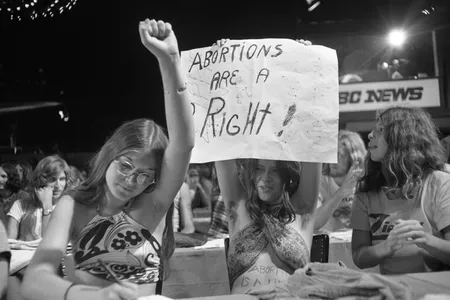 Pro-choice protesters in 1972