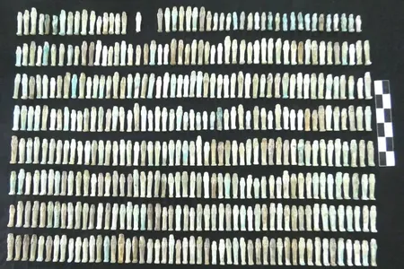 The sealed tomb held about 400 funerary figurines.