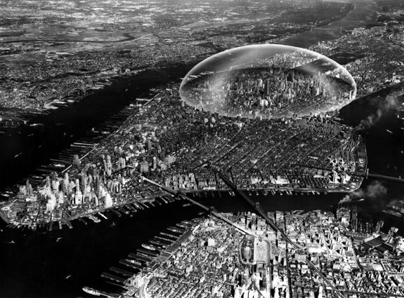 Buckminster Fuller’s proposed dome over Manhattan