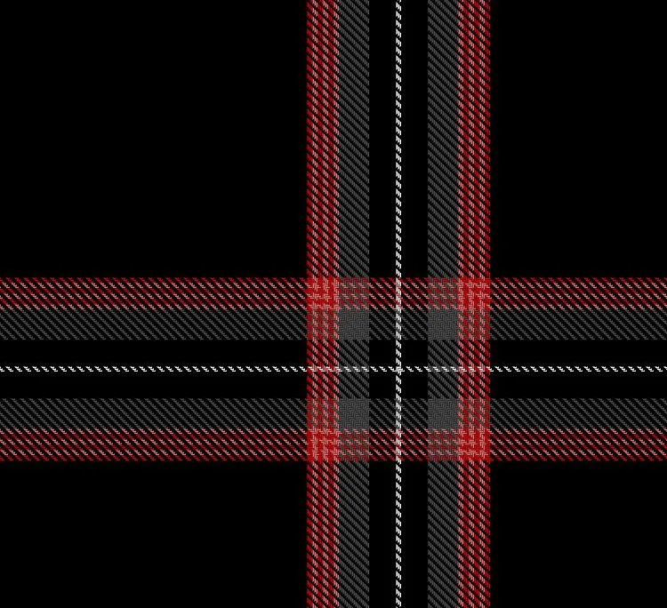 Black, red and grey tartan