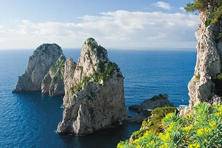"Capi has always existed as un mondo a parte, a world apart," says one resident. That sentiment is demonstrated in the Faraglioni pinnacles off southeastern Capri.