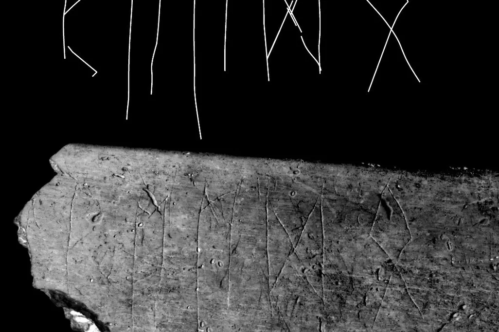 Germanic runes inscribed on seventh-century cow bone