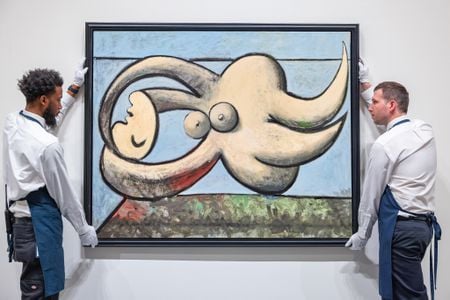 Pablo Picasso&#39;s Femme nue couch&eacute;e depicts his mistress as a sea monster.