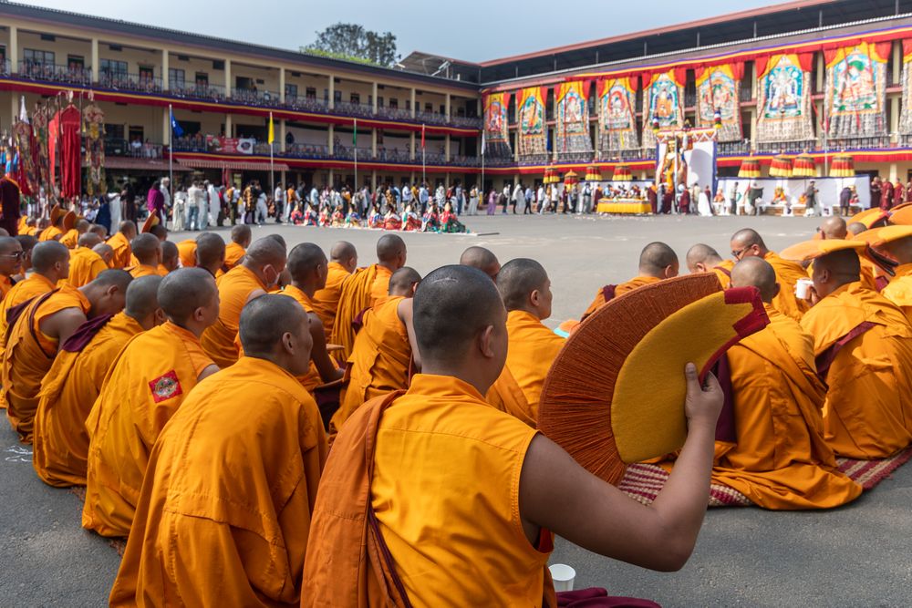 The cham dance is a sacred masked dance that is a key part of the Tibetan Buddhist culture and is performed at festivals. The monks perform the dance and they assemble in the courtyard of the monastery and perform rituals.