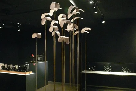 "Machine with 22 Scraps of Paper" by Arthur Ganson in Art Electronica Museum of Future