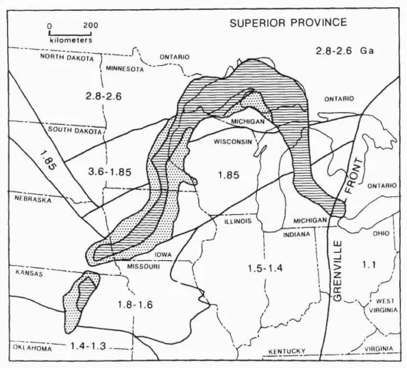 A map of the failed midcontinental rift