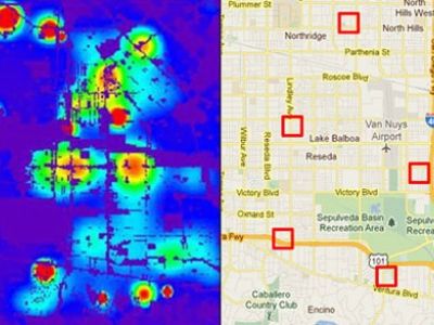 Computers predict a city’s crime hot spots.