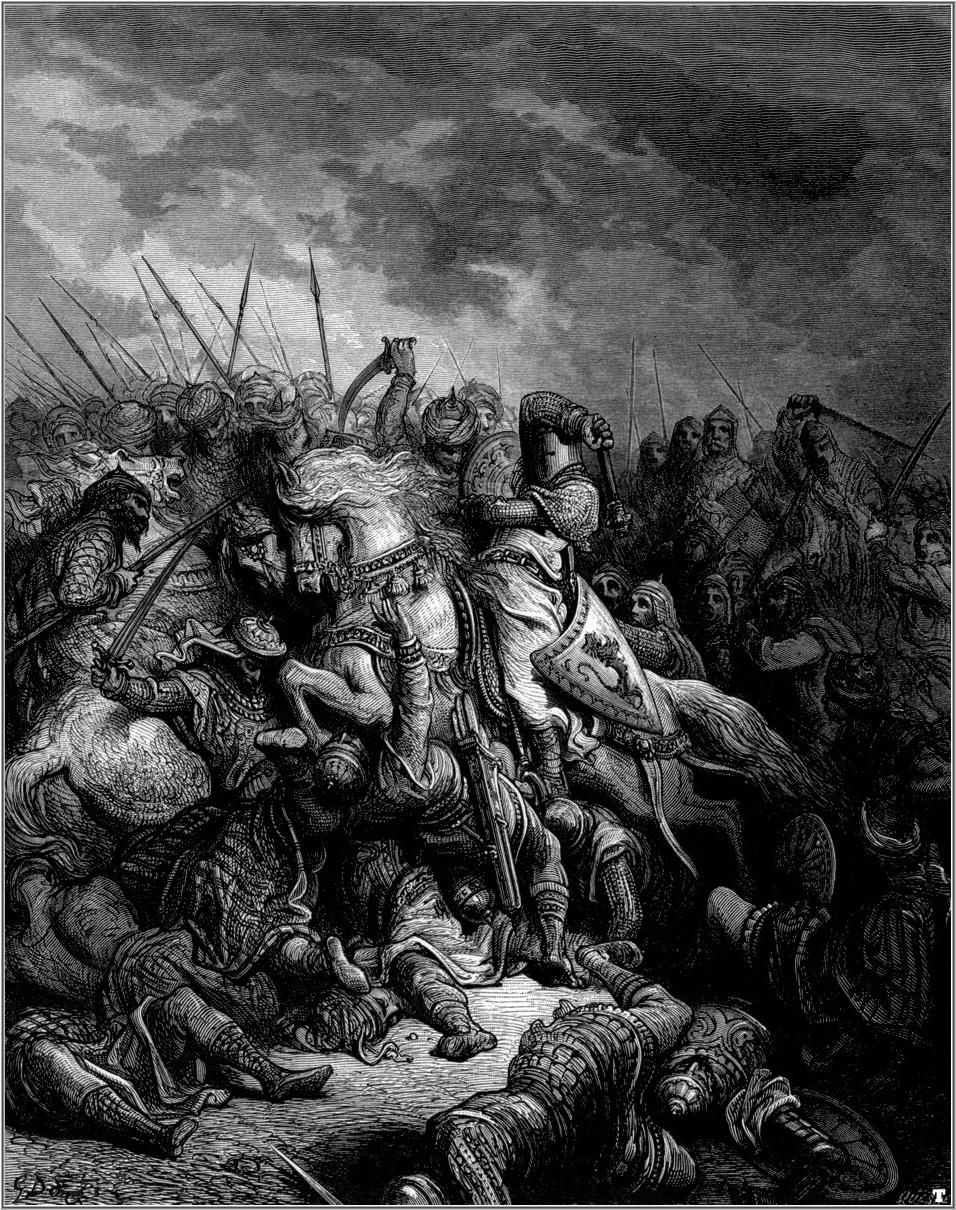 A 19th-century depiction of the Battle of Arsuf