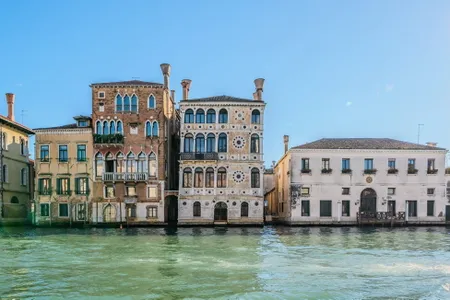 The mansion is located on the Grand Canal.