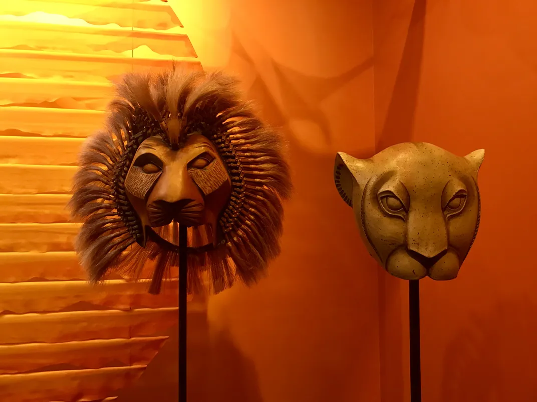 Simba and Nala masks from The Lion King